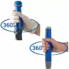 ERGODROP Manche ergonomique bleu avec réservoir 400 ml