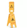 Panneau de signalisation “attention sol glissant” à trois parties