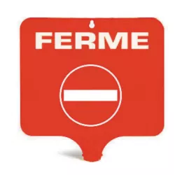 Panneau rectangulaire "FERMÉ"