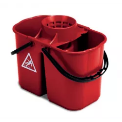 SEAU ESPAGNOL GEMINI BI-BAC ROUGE + EGOUTTOIR