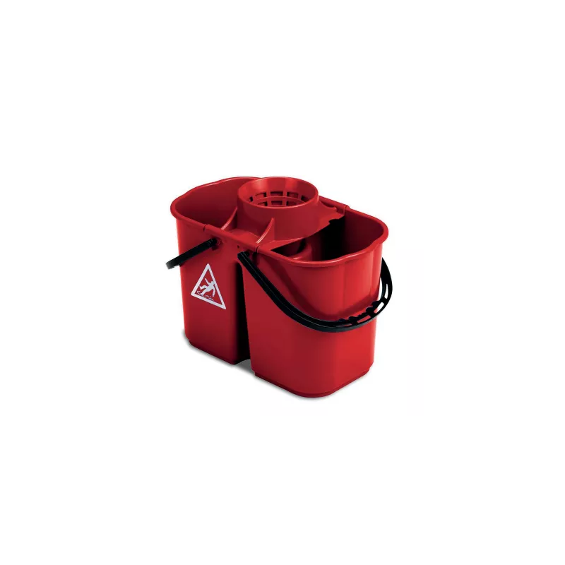 SEAU ESPAGNOL GEMINI BI-BAC ROUGE + EGOUTTOIR