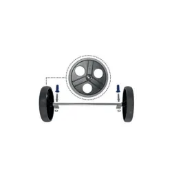 ARKA 34 SANS PRESSE chariot en polypropylène 25 lt + deux roues 80 mm + deux roues axiales 200 mm