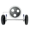 ARKA 34 SANS PRESSE chariot en polypropylène 25 lt + deux roues 80 mm + deux roues axiales 200 mm