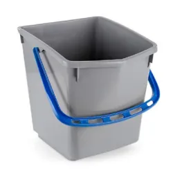 Seau 15 lt gris avec anse bleue FILMOP