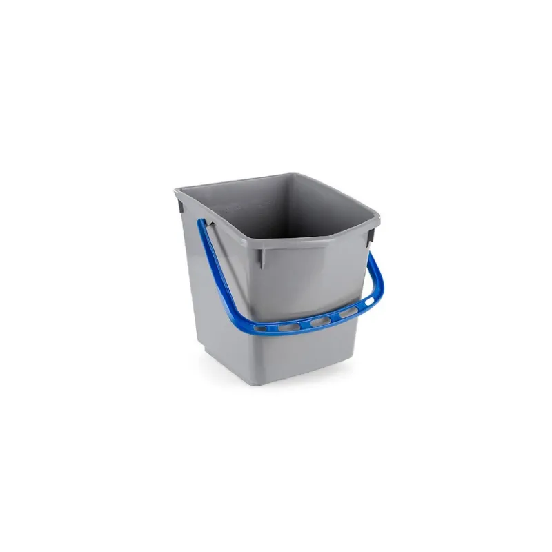 Seau 15 lt gris avec anse bleue FILMOP