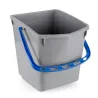Seau 15 lt gris avec anse bleue FILMOP