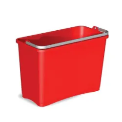 Seau 8 lt rouge avec anse sur bord, spécial Alpha sécurisé FILMOP