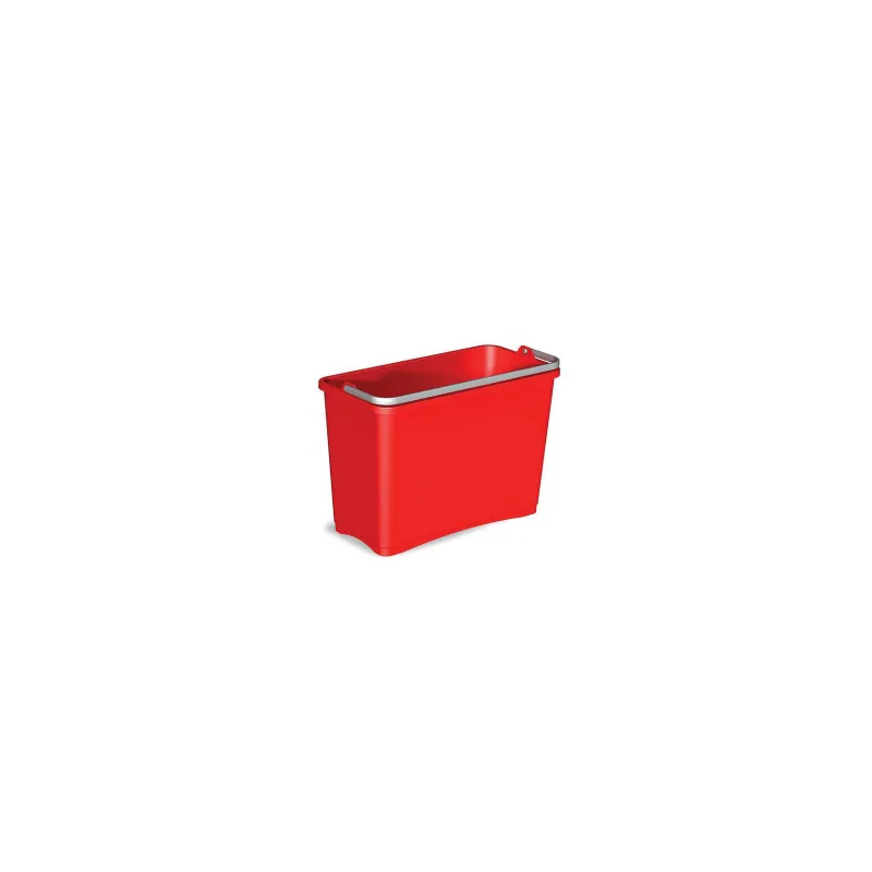 Seau 8 lt rouge avec anse sur bord, spécial Alpha sécurisé FILMOP