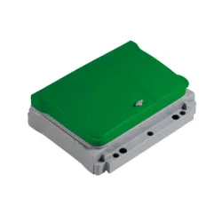 Casette centrale sécurisée verte 4l pour chariot avec porte lat