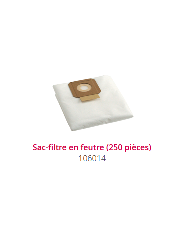 SAC FILTRE EN FEUTRE (250 pièces)