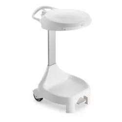 Skapnet SUPPORT SAC DELTA 2 ROUES COUVERCLE BLANC AVEC PEDALE SYSTÔ...