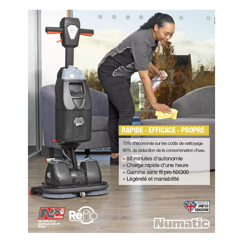 Skapnet 244 NX Autolaveuse NUMATIC Compacte à batterie Lithium - Di...