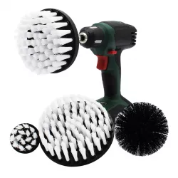 Skapnet Lot de 4 brosses (poils doux blancs) pour visseuse Lot de b...