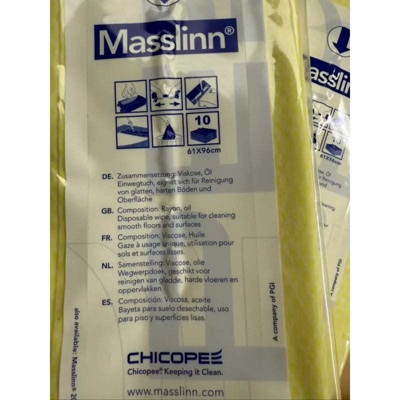 Skapnet Gaz à usage unique Chicopee Masslinn 61x96 jaune paquet de ...
