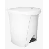 Skapnet Poubelle à pédale en plastique blanc 50L