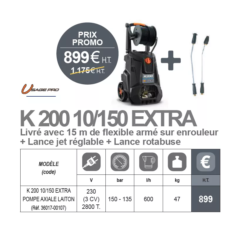 Skapnet Nettoyeur haute pression K200 10 - 150 EXTRA complet Nettoy...
