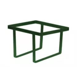 Skapnet Support epoxi vert pour poubelle 25 Lt Support en époxy ver...