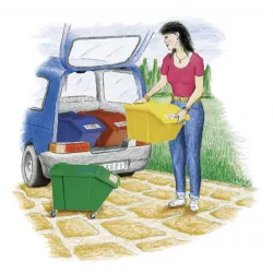 POUBELLE PICK-UP 45L + COUVERCLE JAUNE