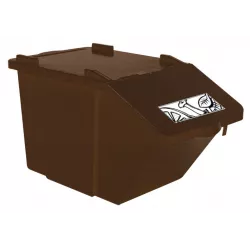 POUBELLE PICK-UP 45L + COUVERCLE MARRON