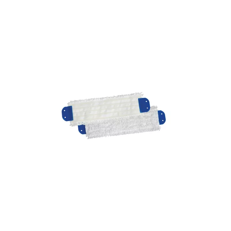 Frange à languettes microfibres dos polyester blanche