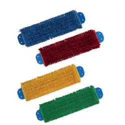 Frange à languettes microfibres dos polyester rouge