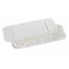 Franges à poches microfibre blanche 40x13cm