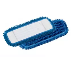 Franges à poches microfibre bleue 40x13cm