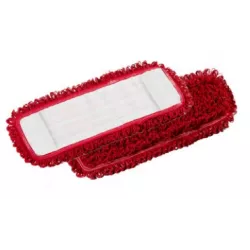 Franges à poches microfibre rouge 40x13cm