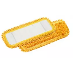 Franges à poches microfibre jaune 40x13cm