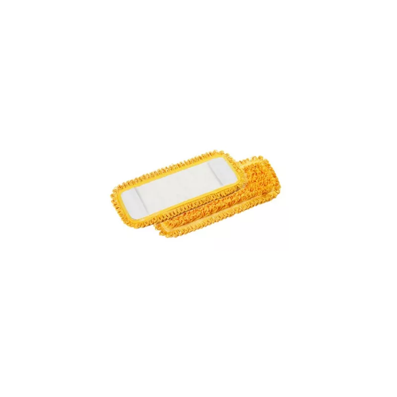 Franges à poches microfibre jaune 40x13cm