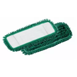Franges à poches microfibre verte 40x13cm