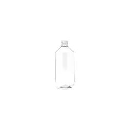 Flacon cylindrique conique PET 1 litre cristal