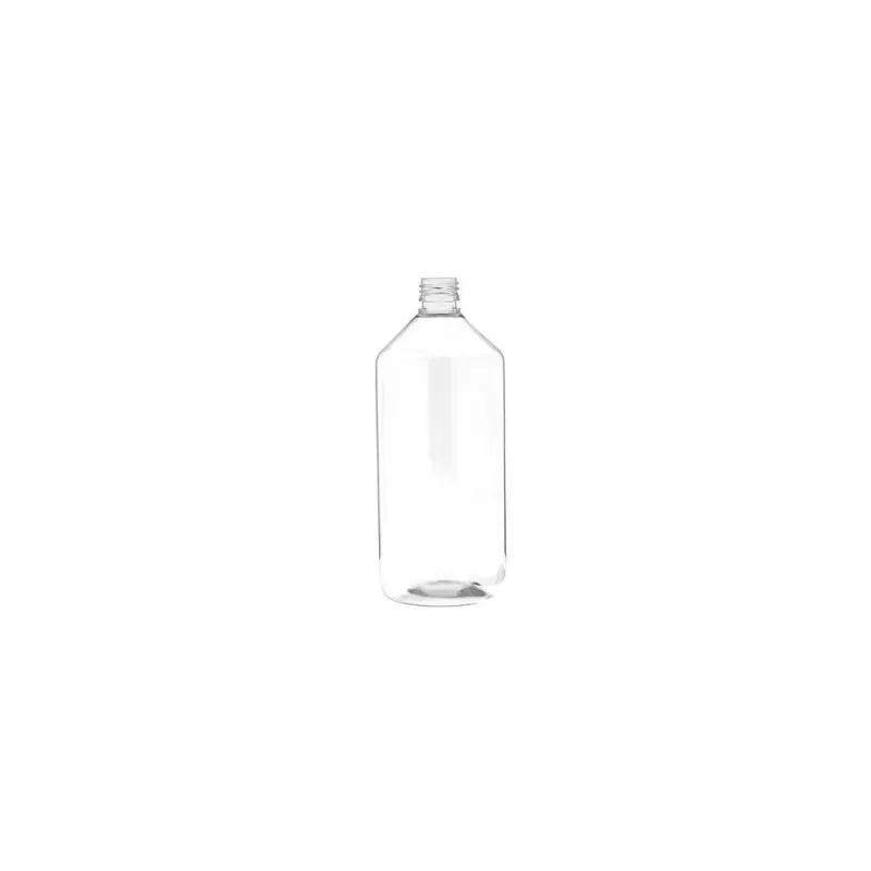 Flacon cylindrique conique PET 1 litre cristal