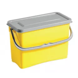 SEAU RECTANGULAIRE 8L JAUNE + COUVERCLE
