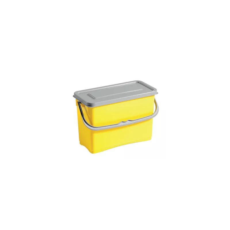 SEAU RECTANGULAIRE 8L JAUNE + COUVERCLE