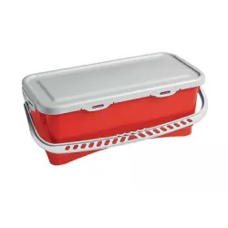 SEAU RECTANGULAIRE 10L ROUGE + COUVERCLE