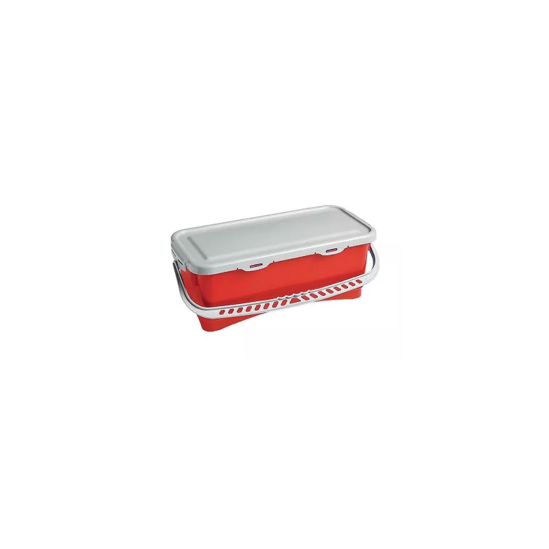 SEAU RECTANGULAIRE 10L ROUGE + COUVERCLE