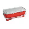 SEAU RECTANGULAIRE 10L ROUGE + COUVERCLE