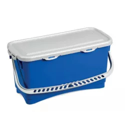 SEAU RECTANGULAIRE 20L BLEU + COUVERCLE