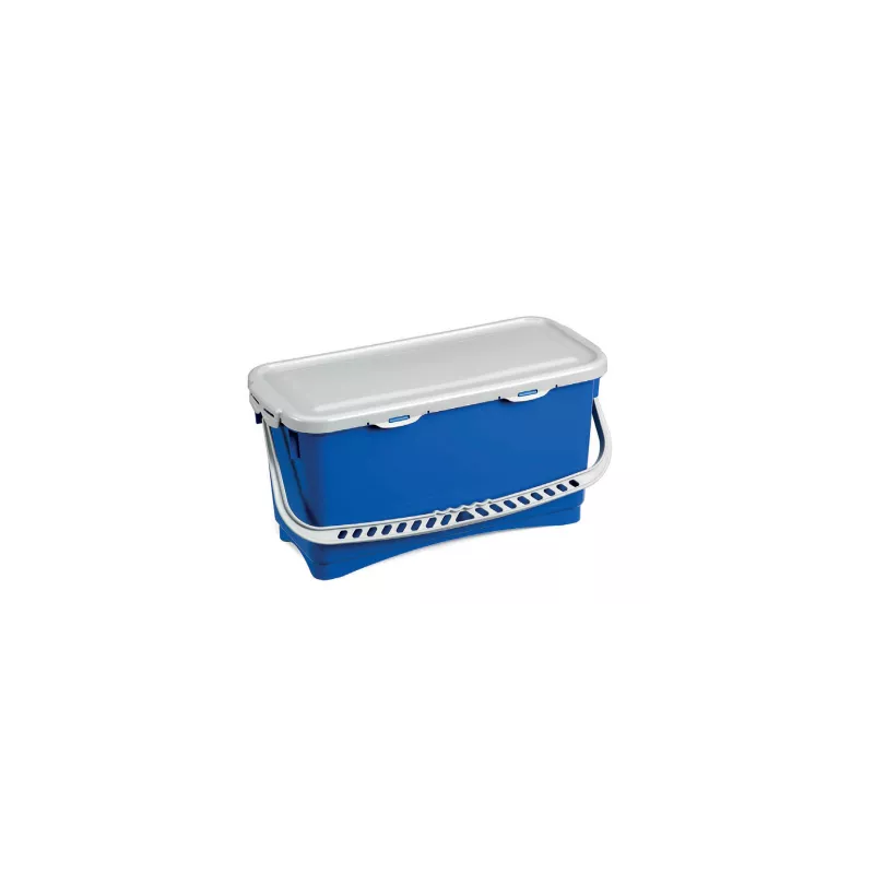 SEAU RECTANGULAIRE 20L BLEU + COUVERCLE