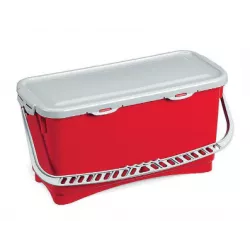 SEAU RECTANGULAIRE 20L ROUGE + COUVERCLE