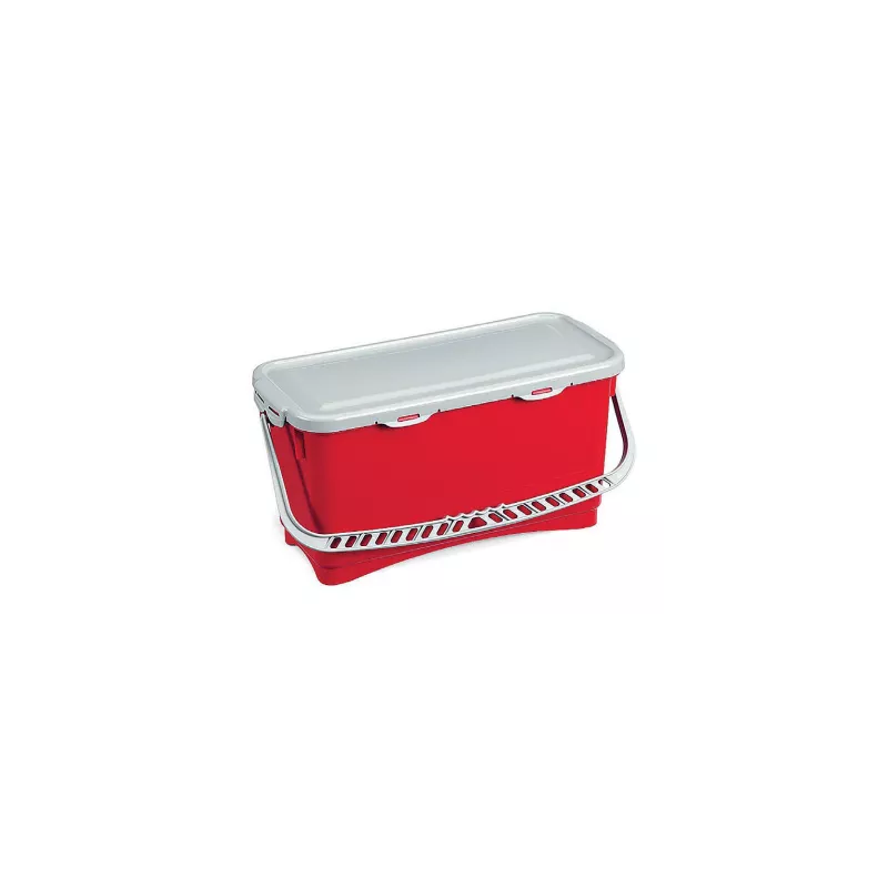 SEAU RECTANGULAIRE 20L ROUGE + COUVERCLE