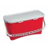 SEAU RECTANGULAIRE 20L ROUGE + COUVERCLE