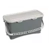 SEAU RECTANGULAIRE 20L GRIS + COUVERCLE