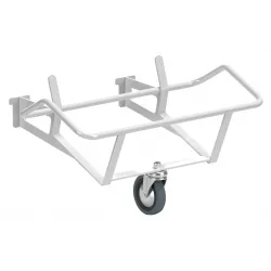Support en métal rilsan pour seaux 10 et 20 lt, avec roue ø 80 mm