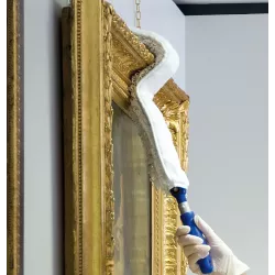 Housse MF 40cm blanche fils ras pour support de dépoussiérage