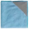 DUAL-T - lavette multiusage en microfibre bleue avec angle grattant