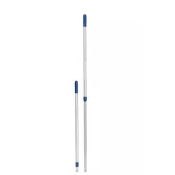 Manche télescopique aluminium anodisé 2 pièces bleu