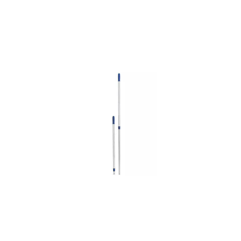 Manche télescopique aluminium anodisé 2 pièces bleu