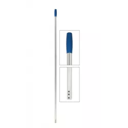Manche aluminium 150cm avec 3 trous poignée bleue